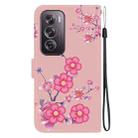 For OPPO Reno12 Pro 5G Global Crystal Texture Colored Drawing Leather Phone Case(Cherry Blossoms) - 3