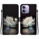 For OPPO A5x 5G / A3 4G / 5G / A3x 4G / 5G Crystal Texture Colored Drawing Leather Phone Case(Crystal Peony) - 1