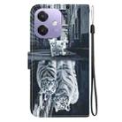 For OPPO A5x 5G / A3 4G / 5G / A3x 4G / 5G Crystal Texture Colored Drawing Leather Phone Case(Cat Tiger Reflection) - 3