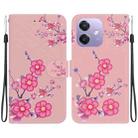 For OPPO A5x 5G / A3 4G / 5G / A3x 4G / 5G Crystal Texture Colored Drawing Leather Phone Case(Cherry Blossoms) - 1