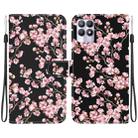 For Realme 8i Crystal Texture Colored Drawing Leather Phone Case(Plum Bossom) - 1