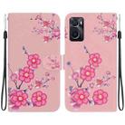 For Realme 9i / OPPO A76 4G Crystal Texture Colored Drawing Leather Phone Case(Cherry Blossoms) - 1