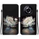 For Realme Narzo 60 Indian Crystal Texture Colored Drawing Leather Phone Case(Crystal Peony) - 1