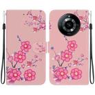 For Realme Narzo 60 Indian Crystal Texture Colored Drawing Leather Phone Case(Cherry Blossoms) - 1