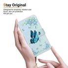 For Realme Narzo 60 Indian Crystal Texture Colored Drawing Leather Phone Case(Blue Pansies) - 6