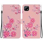 For Realme C20 / C11 2021 Crystal Texture Colored Drawing Leather Phone Case(Cherry Blossoms) - 1