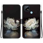 For Realme C21 Crystal Texture Colored Drawing Leather Phone Case(Crystal Peony) - 1