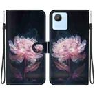 For Realme C30 / C30s Crystal Texture Colored Drawing Leather Phone Case(Purple Peony) - 1