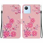 For Realme C30 / C30s Crystal Texture Colored Drawing Leather Phone Case(Cherry Blossoms) - 1