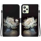 For Realme C35 Crystal Texture Colored Drawing Leather Phone Case(Crystal Peony) - 1