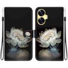 For Realme C55 Crystal Texture Colored Drawing Leather Phone Case(Crystal Peony) - 1