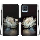 For Realme 8 / 8 Pro Crystal Texture Colored Drawing Leather Phone Case(Crystal Peony) - 1