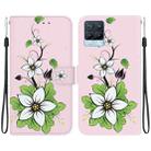 For Realme 8 / 8 Pro Crystal Texture Colored Drawing Leather Phone Case(Lily) - 1