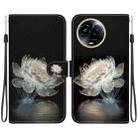 For Realme 11 5G Crystal Texture Colored Drawing Leather Phone Case(Crystal Peony) - 1