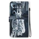 For Realme C65 4G Crystal Texture Colored Drawing Leather Phone Case(Cat Tiger Reflection) - 3