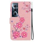 For Realme C65 4G Crystal Texture Colored Drawing Leather Phone Case(Cherry Blossoms) - 3