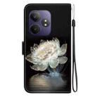 For Realme GT 6 / GT 6T / GT Neo6 Crystal Texture Colored Drawing Leather Phone Case(Crystal Peony) - 3