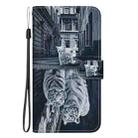 For Realme 13+ Global Crystal Texture Colored Drawing Leather Phone Case(Cat Tiger Reflection) - 2