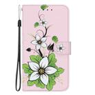 For Realme 13+ Global Crystal Texture Colored Drawing Leather Phone Case(Lily) - 2