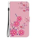 For Realme 13+ Global Crystal Texture Colored Drawing Leather Phone Case(Cherry Blossoms) - 2