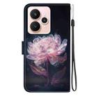 For Realme 15 5G / Realme 15 Pro 5G Crystal Texture Colored Drawing Leather Phone Case(Purple Peony) - 3