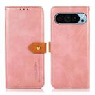 For Google Pixel 9 KHAZNEH Dual-color Cowhide Texture Flip Leather Phone Case(Rose Gold) - 1