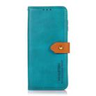 For Google Pixel 9a KHAZNEH Dual-color Cowhide Texture Flip Leather Phone Case(Blue) - 3