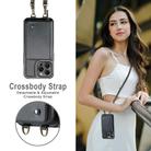 For iPhone 16 Pro JEEHOOD C22 Series Zipper Wallet Leather Phone Case with Dual Lanyard(Black) - 3