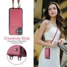 For iPhone 16 Plus JEEHOOD C22 Series Zipper Wallet Leather Phone Case with Dual Lanyard(Red) - 3