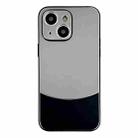 For iPhone 14 Plus Shockproof Frosted PC Silicone Frame Phone Case(Black) - 1