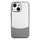 For iPhone 14 Plus Shockproof Frosted PC Silicone Frame Phone Case(Silver) - 1