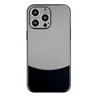 For iPhone 14 Pro Shockproof Frosted PC Silicone Frame Phone Case(Black) - 1