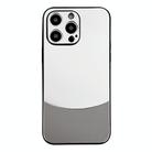 For iPhone 14 Pro Max Shockproof Frosted PC Silicone Frame Phone Case(Silver) - 1