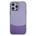 For iPhone 13 Pro Max Shockproof Frosted PC Silicone Frame Phone Case(Purple) - 1