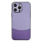 For iPhone 13 Pro Shockproof Frosted PC Silicone Frame Phone Case(Purple) - 1