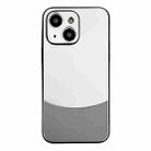 For iPhone 13 Shockproof Frosted PC Silicone Frame Phone Case(Silver) - 1