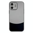 For iPhone 12 Shockproof Frosted PC Silicone Frame Phone Case(Black) - 1