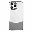 For iPhone 12 Pro Max Shockproof Frosted PC Silicone Frame Phone Case(Silver) - 1