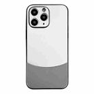 For iPhone 11 Pro Max Shockproof Frosted PC Silicone Frame Phone Case(Silver) - 1