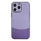 For iPhone 11 Pro Max Shockproof Frosted PC Silicone Frame Phone Case(Purple) - 1