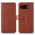 For Google Pixel 9a Cow Texture Flip Leather Phone Case(Brown) - 1