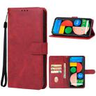 For Google Pixel 4a 5G Leather Phone Case(Red) - 1