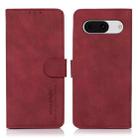 For Google Pixel 8a KHAZNEH Matte Texture Leather Phone Case(Red) - 1