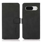 For Google Pixel 8a KHAZNEH Matte Texture Leather Phone Case(Black) - 1