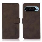 For Google Pixel 9 KHAZNEH Matte Texture Leather Phone Case(Brown) - 1