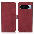 For Google Pixel 9 KHAZNEH Matte Texture Leather Phone Case(Red) - 1