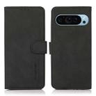 For Google Pixel 9 KHAZNEH Matte Texture Leather Phone Case(Black) - 1