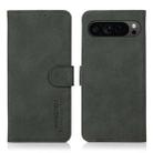 For Google Pixel 9 Pro KHAZNEH Matte Texture Leather Phone Case(Green) - 1