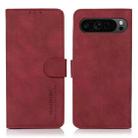 For Google Pixel 9 Pro KHAZNEH Matte Texture Leather Phone Case(Red) - 1