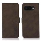For Google Pixel 9a KHAZNEH Matte Texture Leather Phone Case(Brown) - 1
